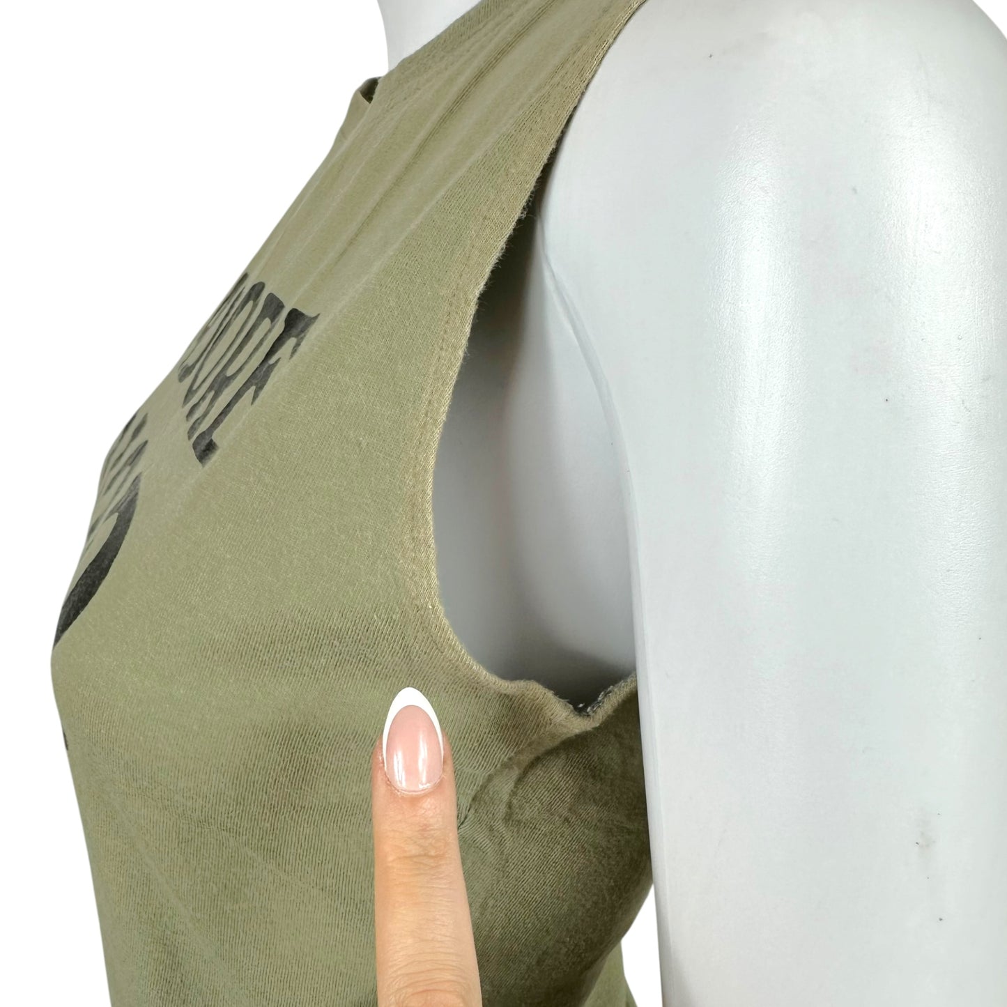 Christian Dior S/S 2003 Khaki Green & Black J'Adore Dior Tank Top
