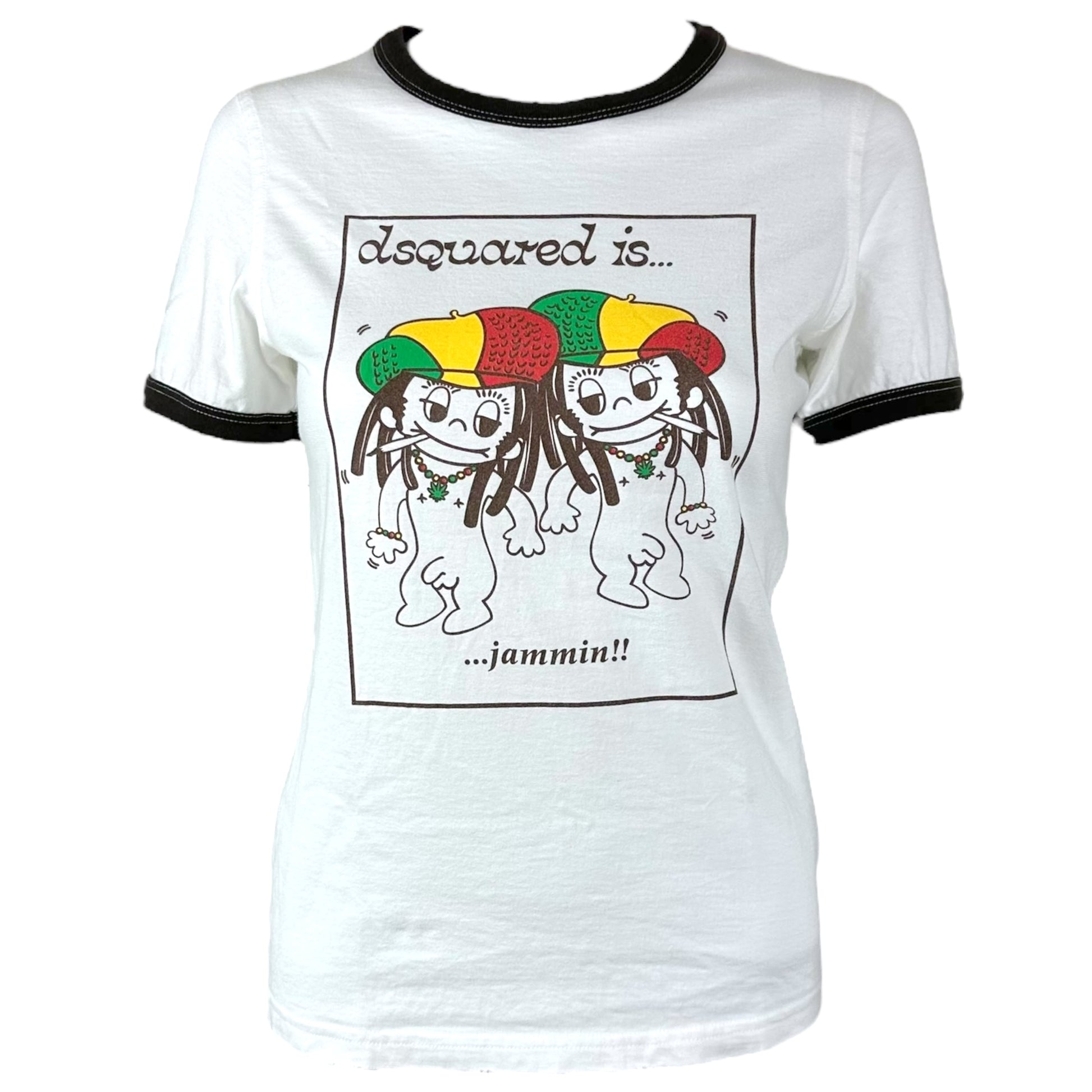 Dsquared2 Rasta Jammin' Ringer T-Shirt - Outfit Repeater