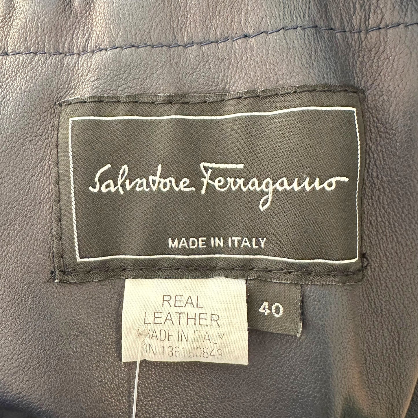 Salvatore Ferragamo Blue Teal Shearling Longline Coat