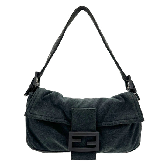 Fendi Gray Jersey Baguette Bag - Outfit Repeater