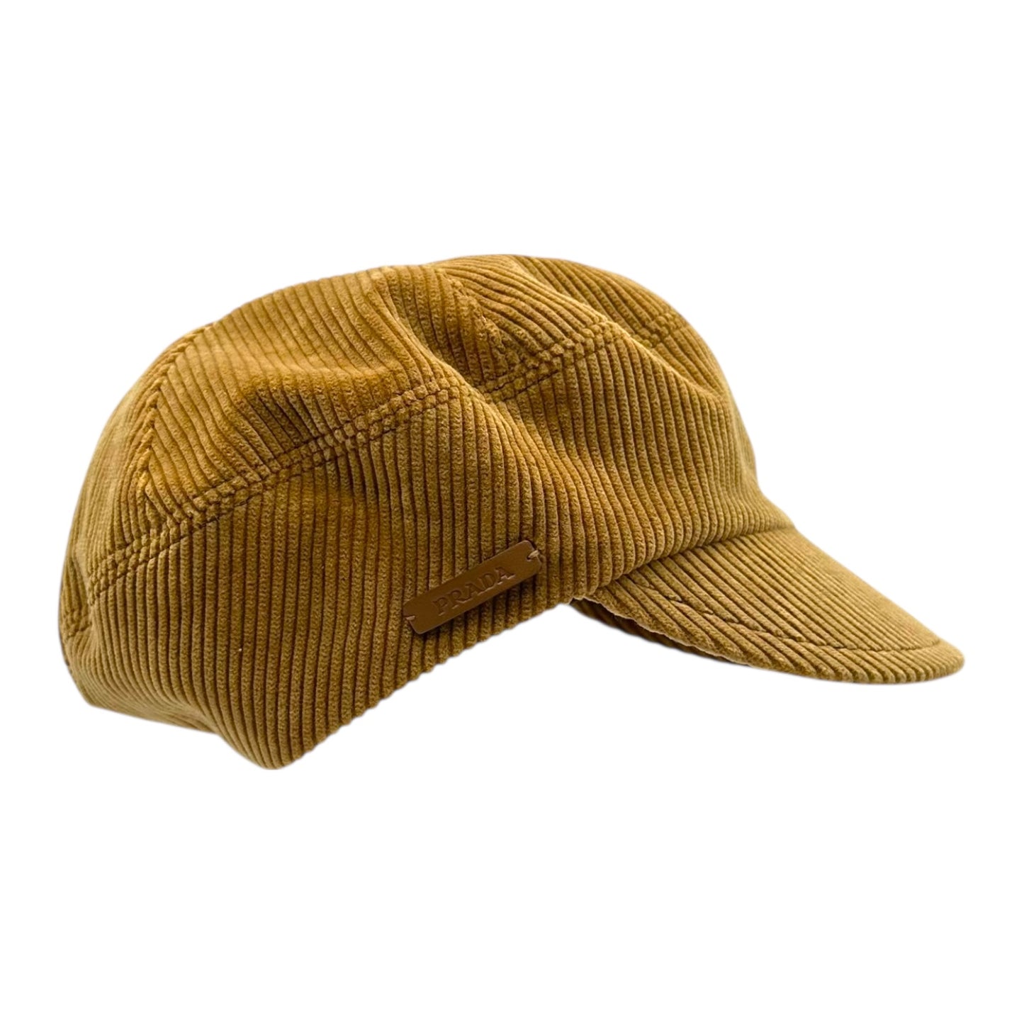 Prada Brown Corduroy Newsboy Hat