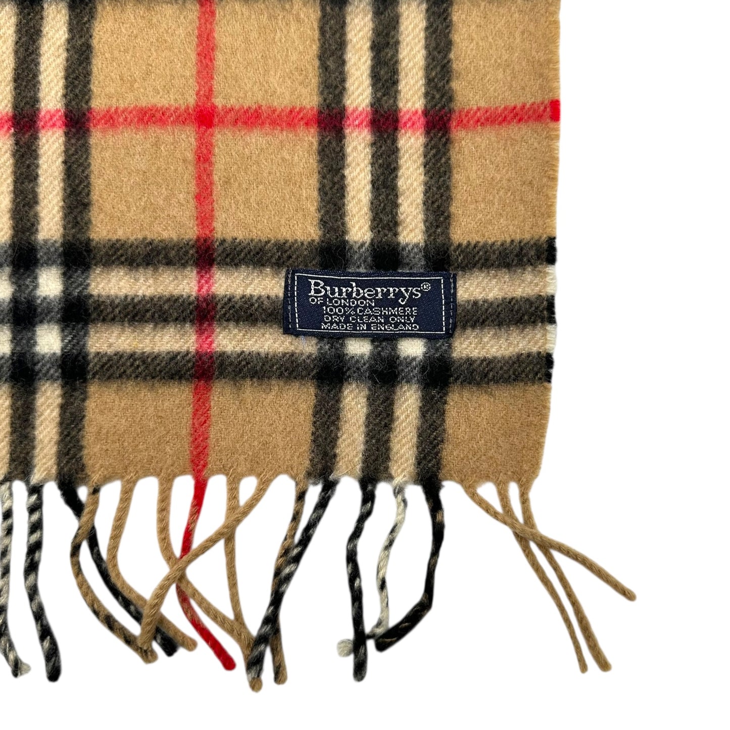 Burberry Classic Nova Check Plaid Cashmere Scarf