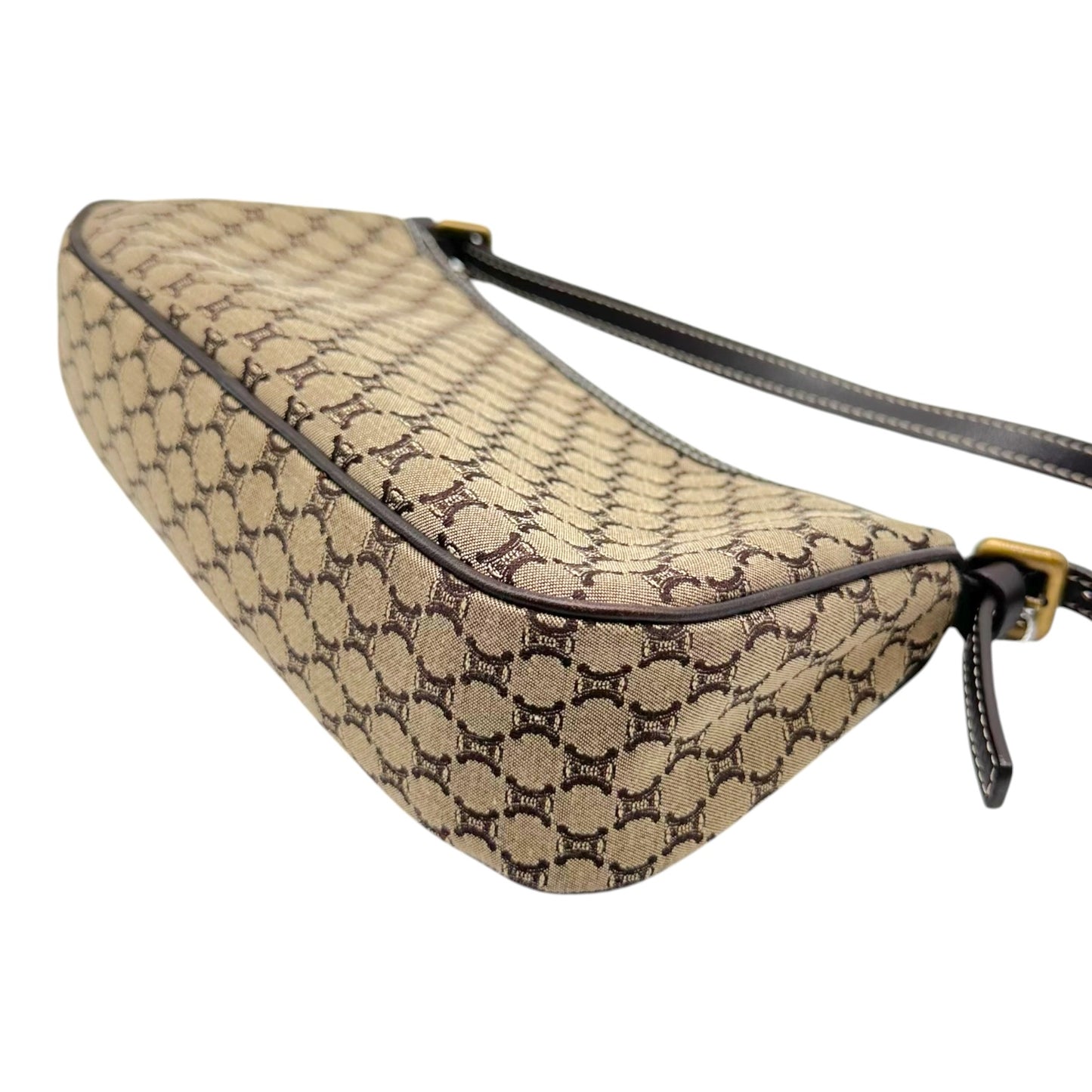 Celine Pochette Bag Tan Brown Triomphe Monogram