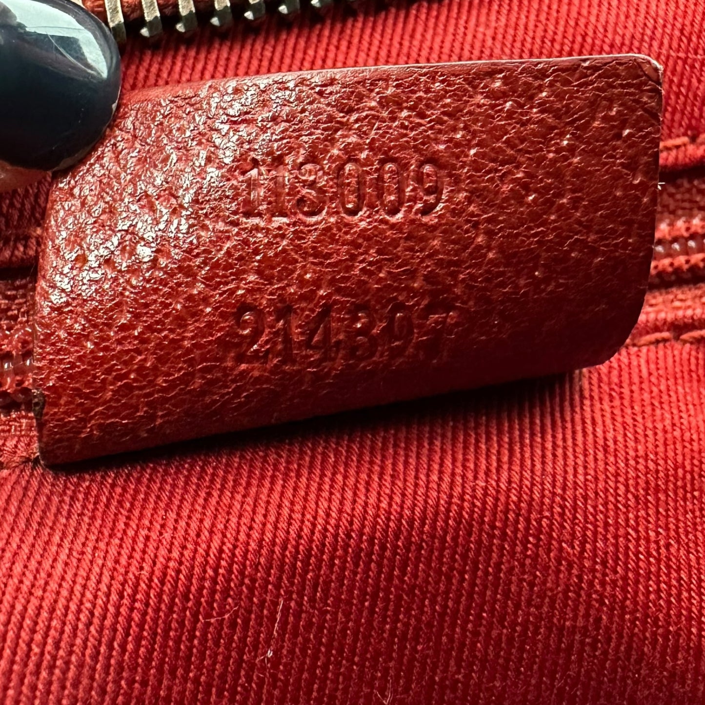 Gucci Red Monogram Canvas Boston Bag