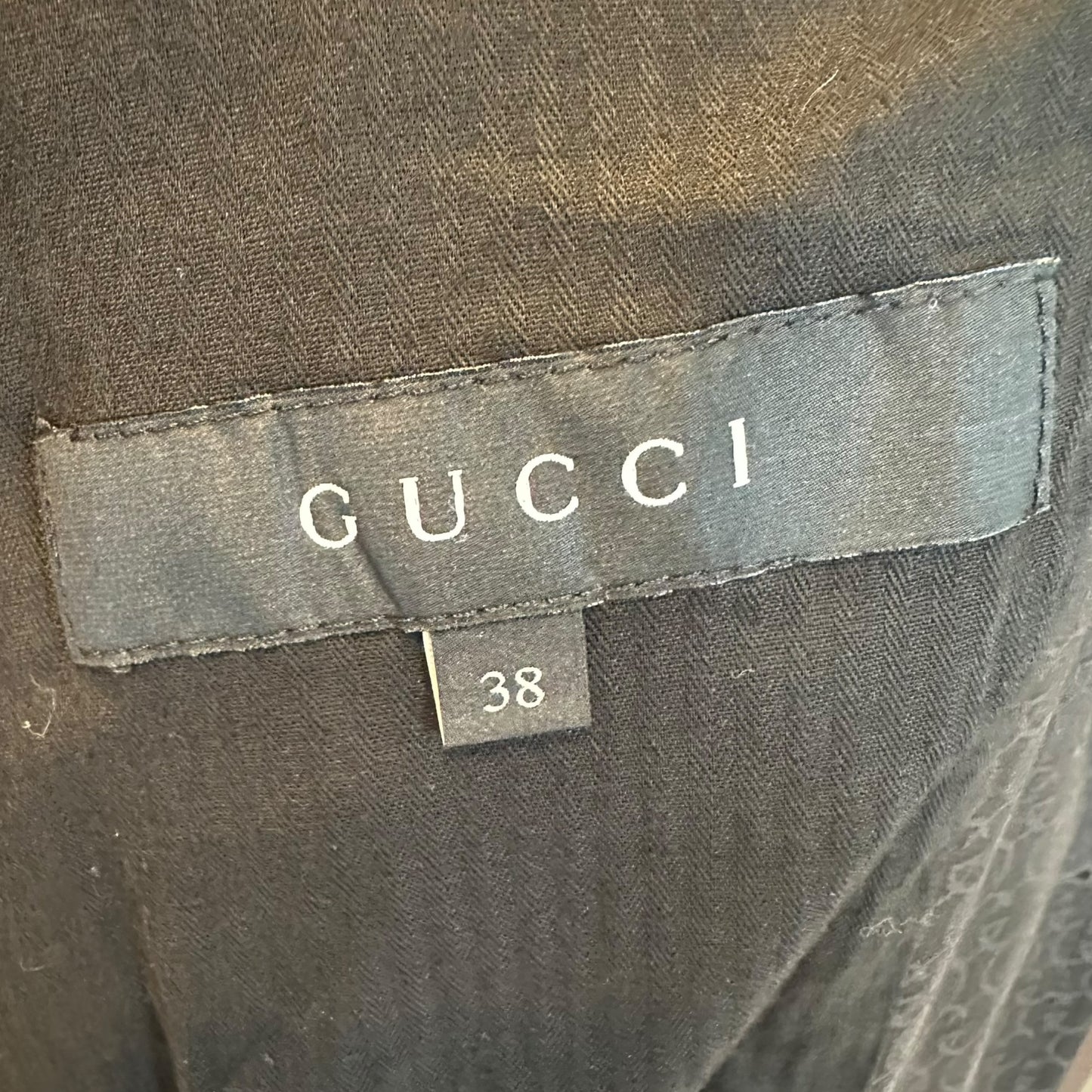 Gucci 2007 Black Monogram Trench Coat