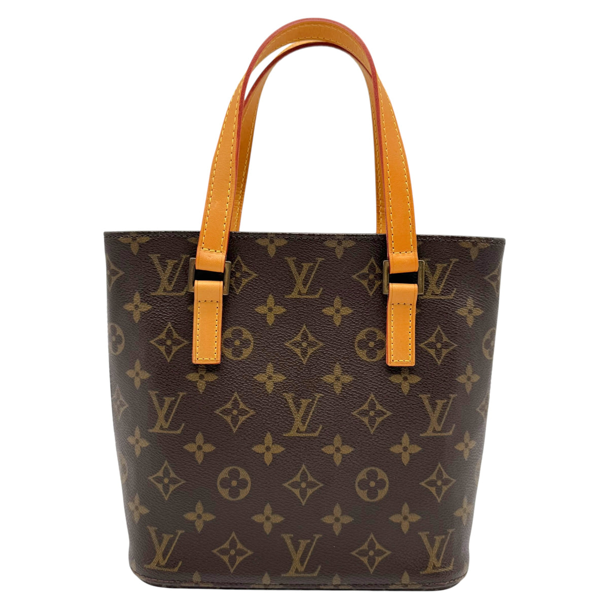 Louis Vuitton Mini Tote Handbag Brown Monogram Canvas