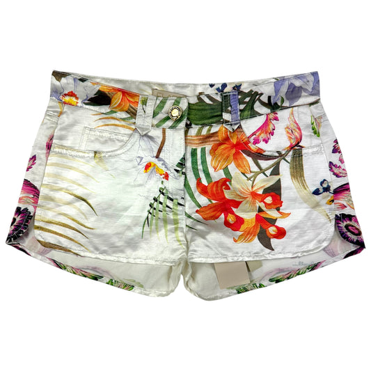 Roberto Cavalli Class Floral Print Mini Shorts NEW