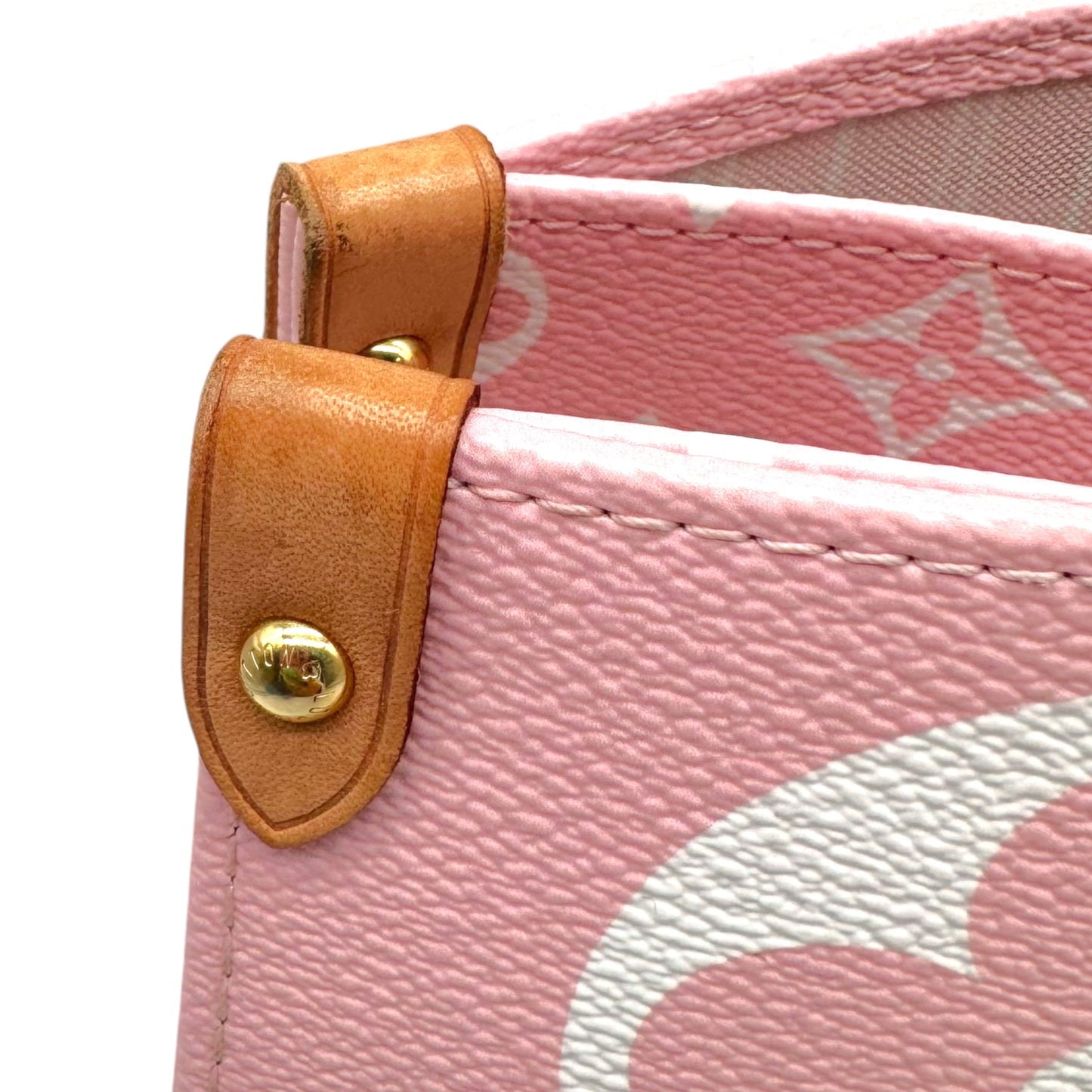 Louis Vuitton Pink & Yellow XL Monogram Ombre OnTheGo GM 2-Way Tote Bag