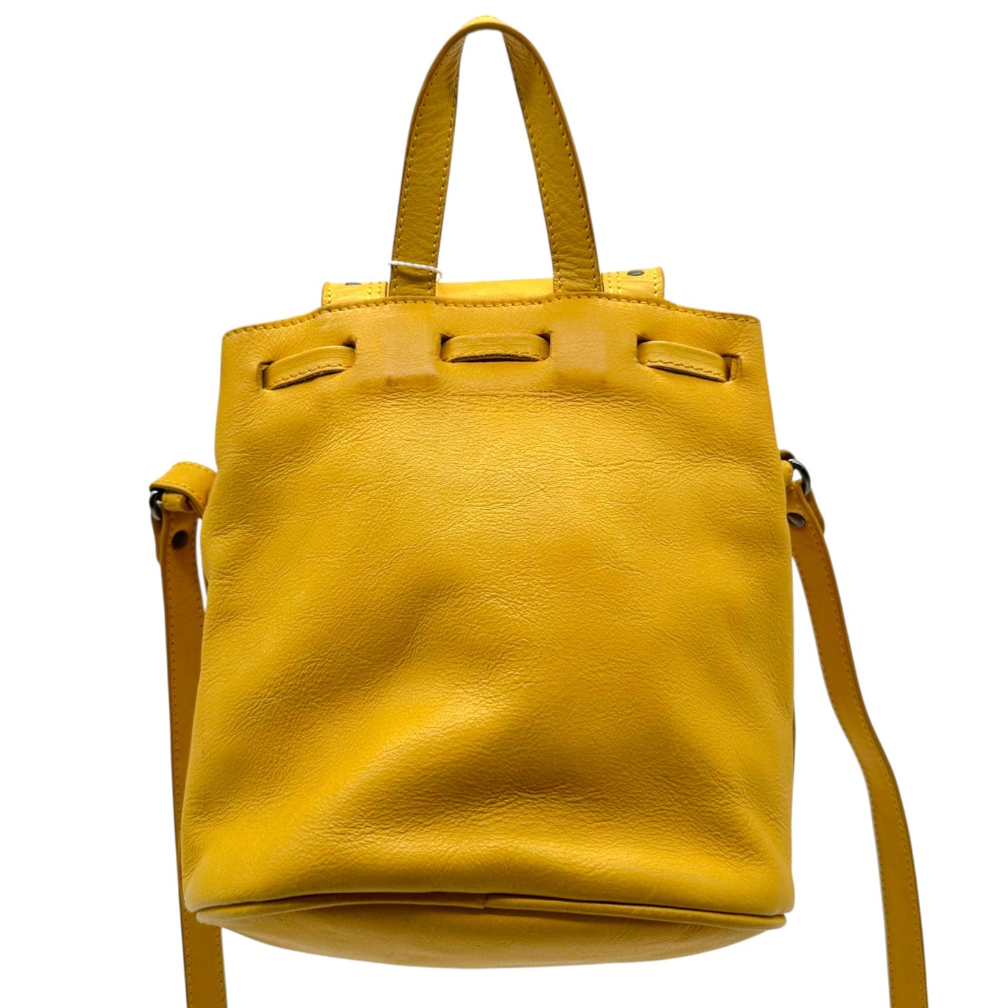 Roberto Cavalli Yellow Fringe Trim Studded Crossbody Bag