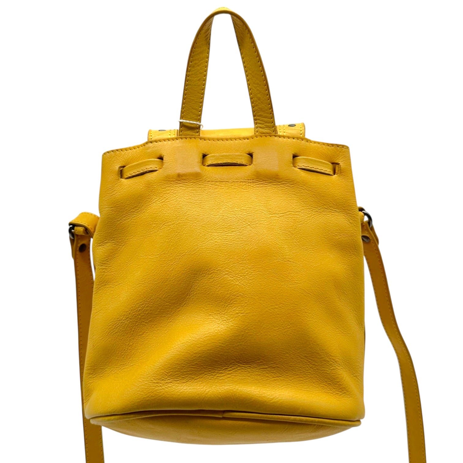 Roberto Cavalli Yellow Fringe Trim Studded Crossbody Bag