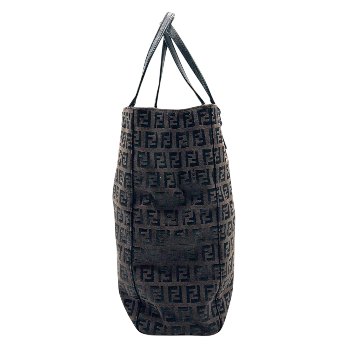 Fendi Brown & Black Zucchino Monogram Small Tote Bag - Outfit Repeater