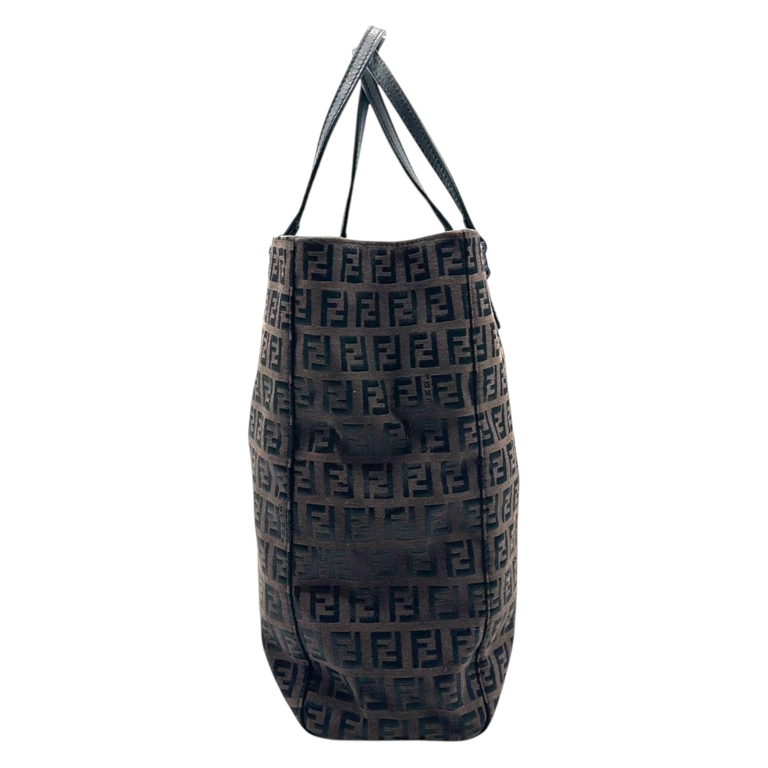 Fendi Brown & Black Zucchino Monogram Small Tote Bag - Outfit Repeater