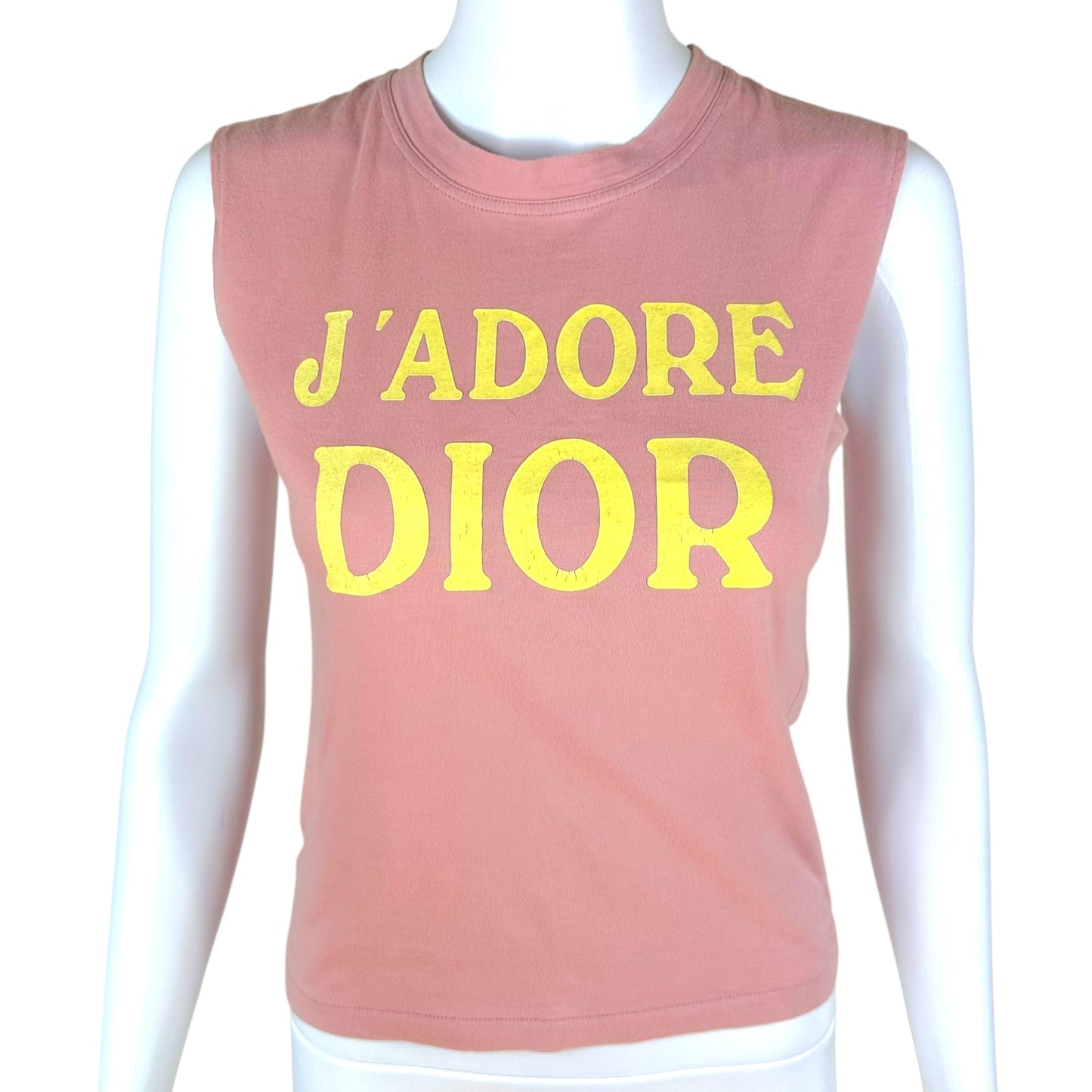 Christian Dior S/S 2002 Pink & Yellow J'Adore Dior Tank