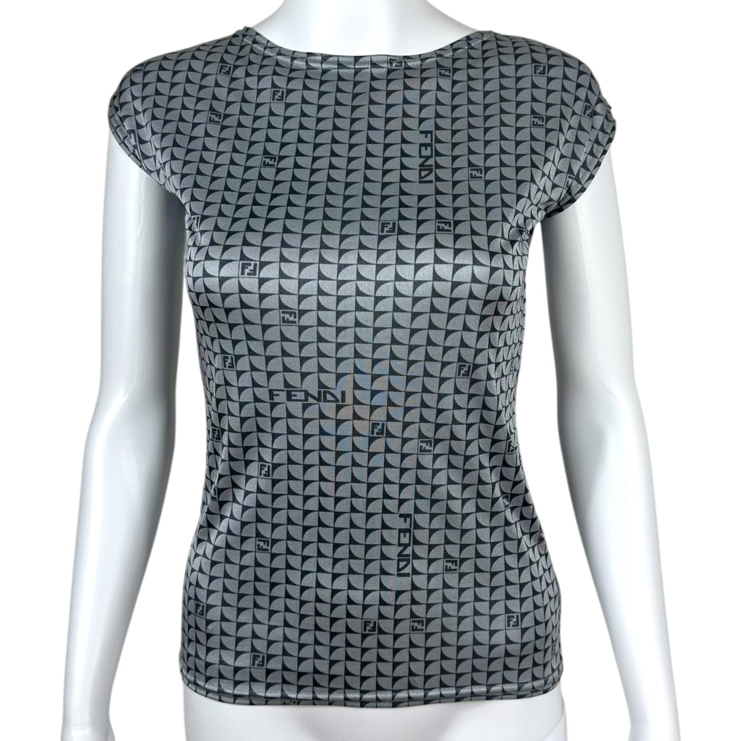 Fendi Light Gray Monogram T-Shirt - Outfit Repeater