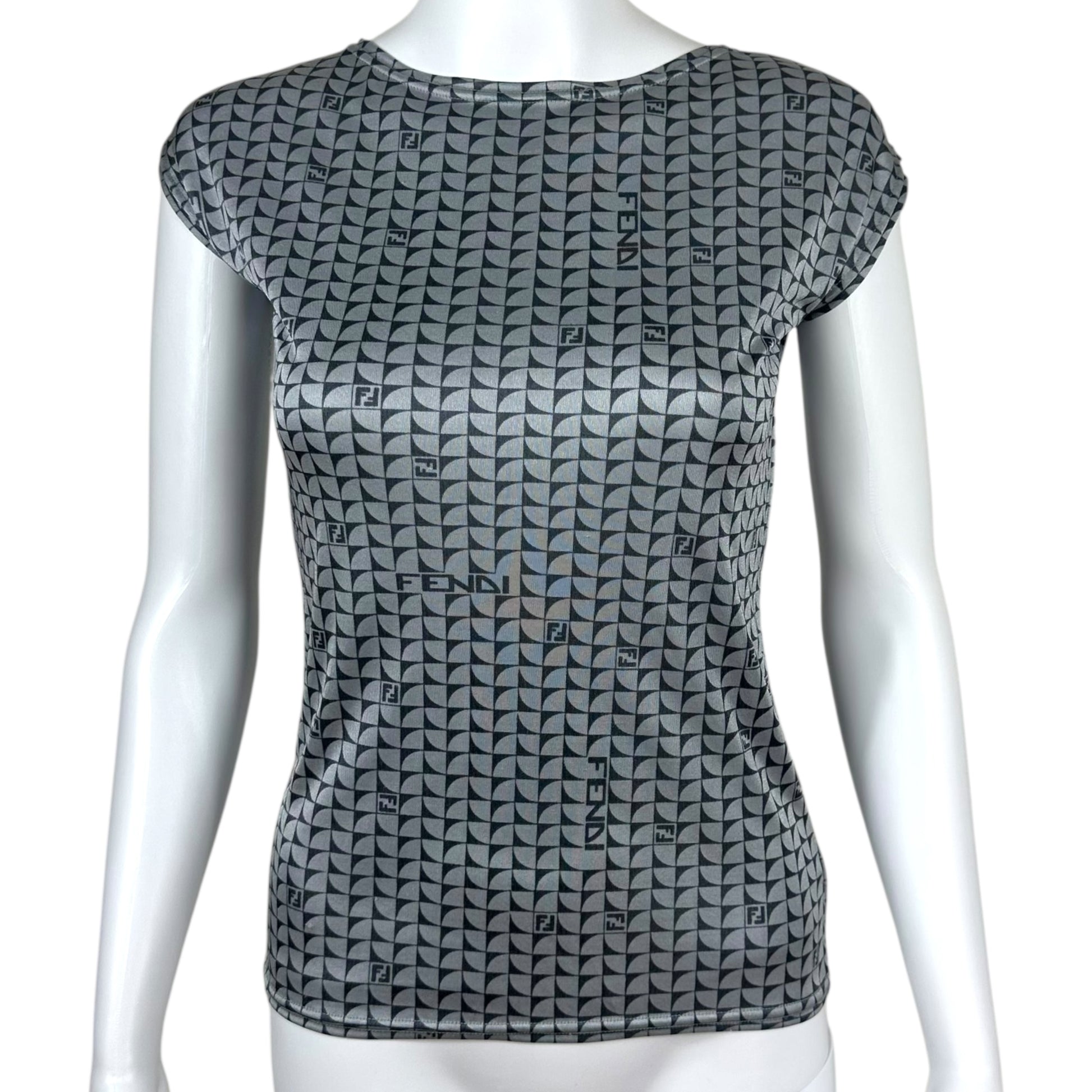 Fendi Light Gray Monogram T-Shirt - Outfit Repeater