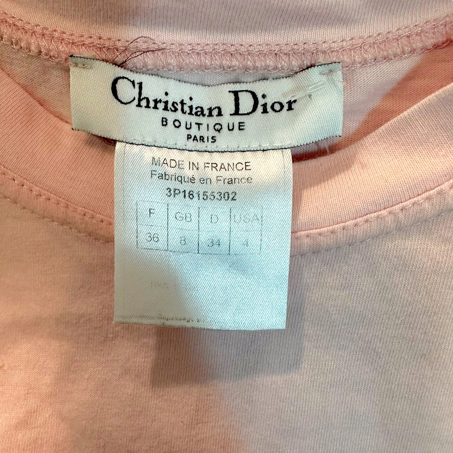 Christian Dior S/S 2003 Pink Denim Logo Tank Top