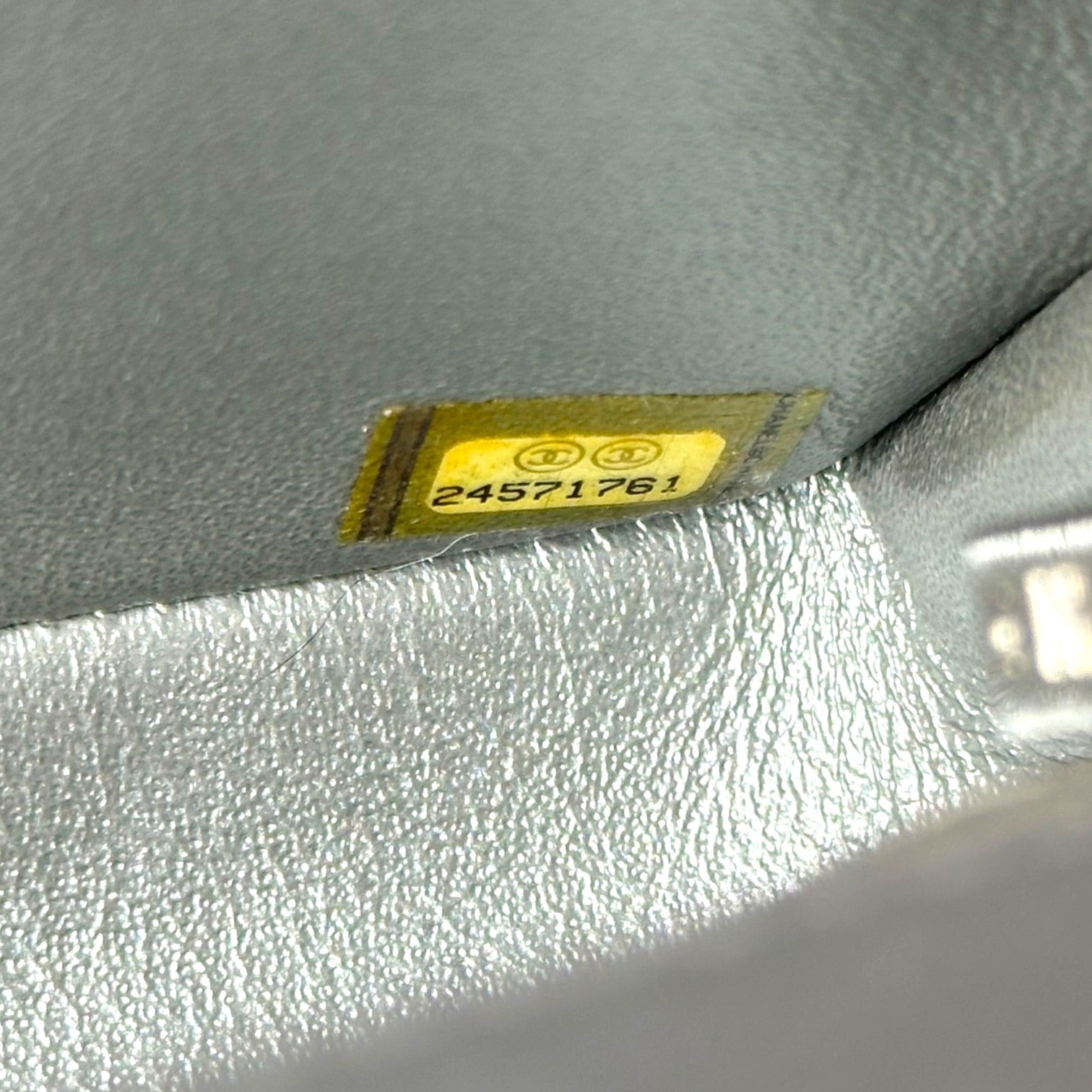 Chanel Metallic Silver Matelasse Small Classic Flap Bag