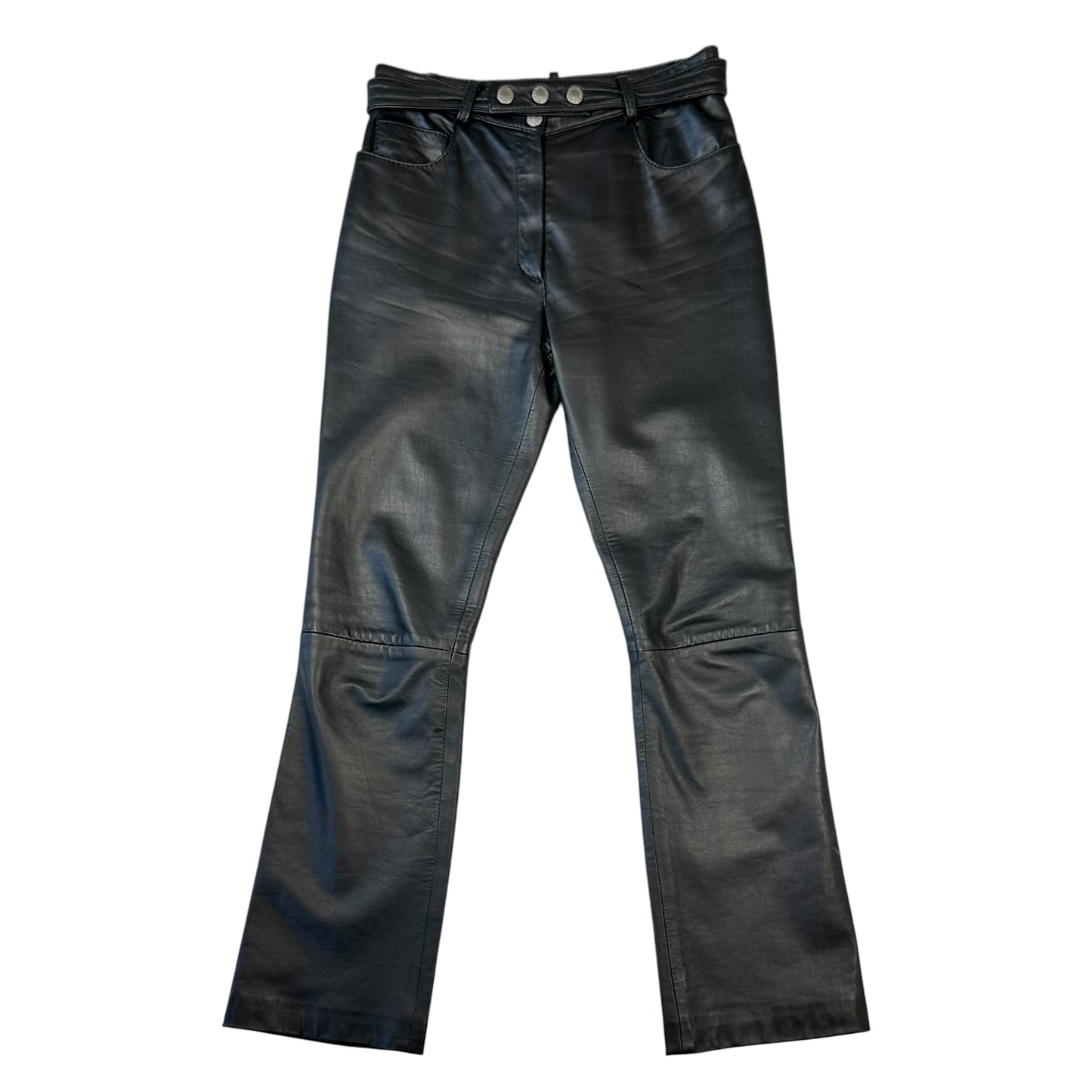 Dolce & Gabbana Belted Leather Pants