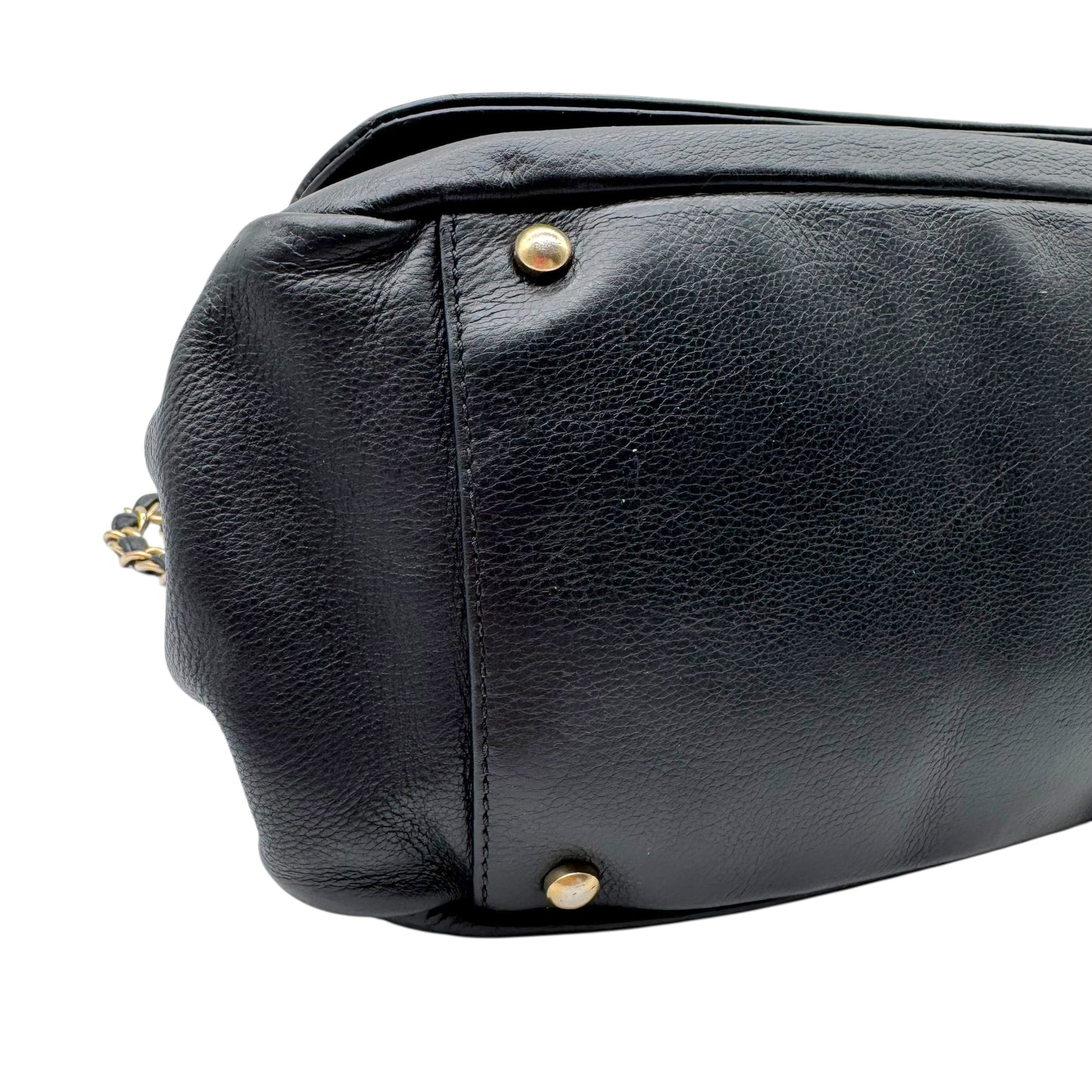 Chanel Black Studded CC Logo Accordion Shoulder Bag 2008-09 - Outfit Repeater