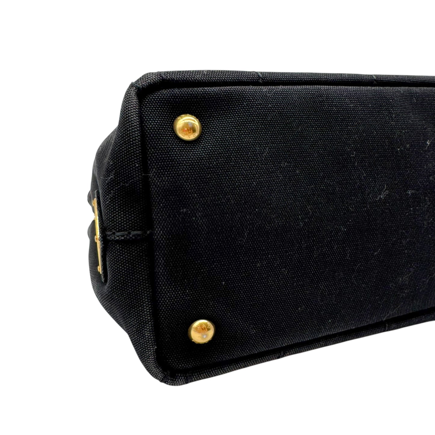 Prada Navy Blue Mini Canapa 2-Way Tote Bag - Outfit Repeater