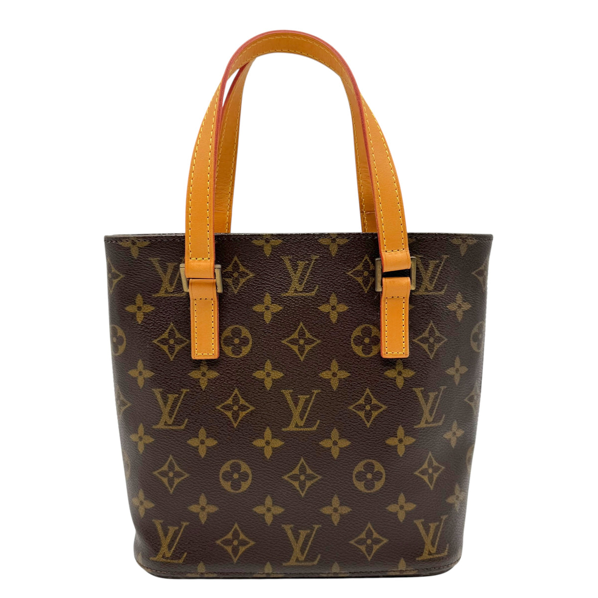 Louis Vuitton Mini Tote Handbag Brown Monogram Canvas