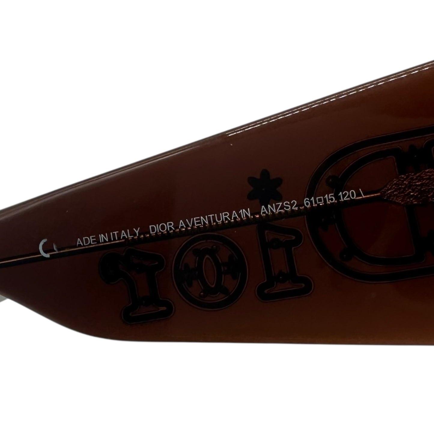 Christian Dior DiorAventura Brown Oversized Flower Logo Sunglasses - Outfit Repeater