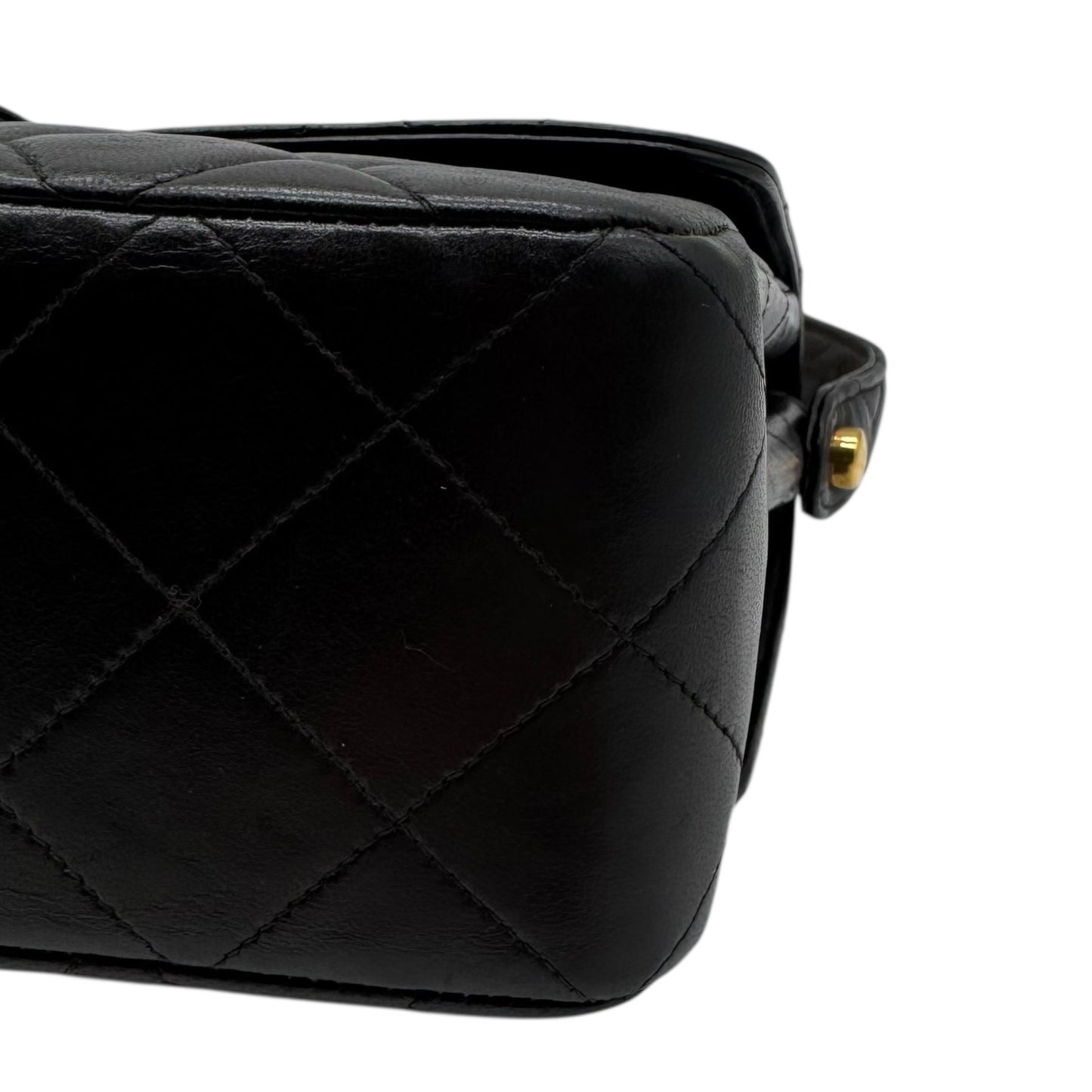 Chanel Black Matelasse Lambskin Medium Double Sided Flap Bag 1996-97 - Outfit Repeater