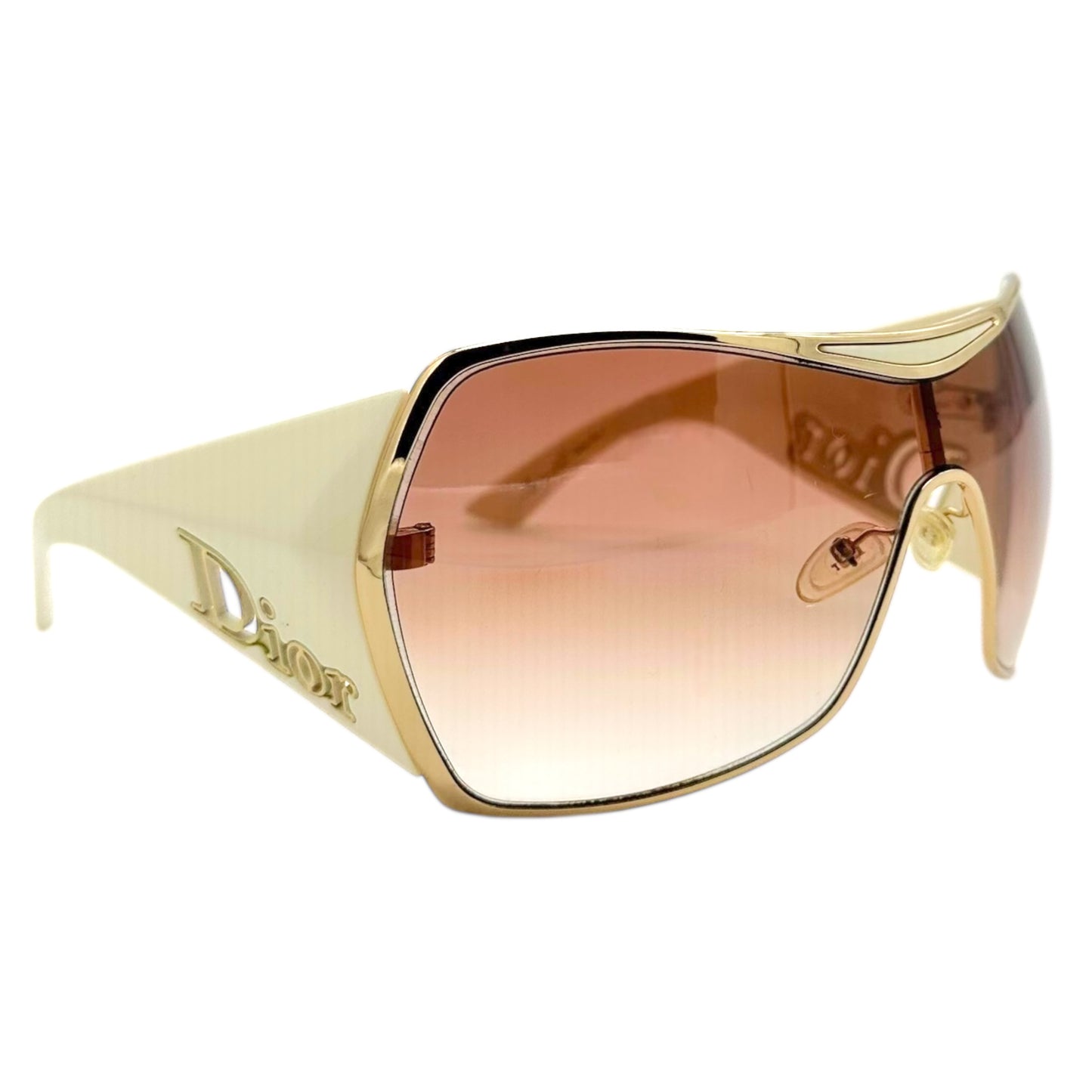 Christian Dior Gaucho White Shield Sunglasses - Outfit Repeater