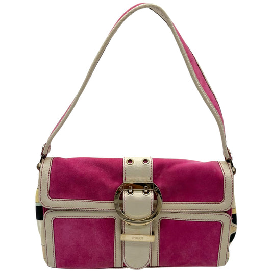 Emilio Pucci Pink Suede Shoulder Bag