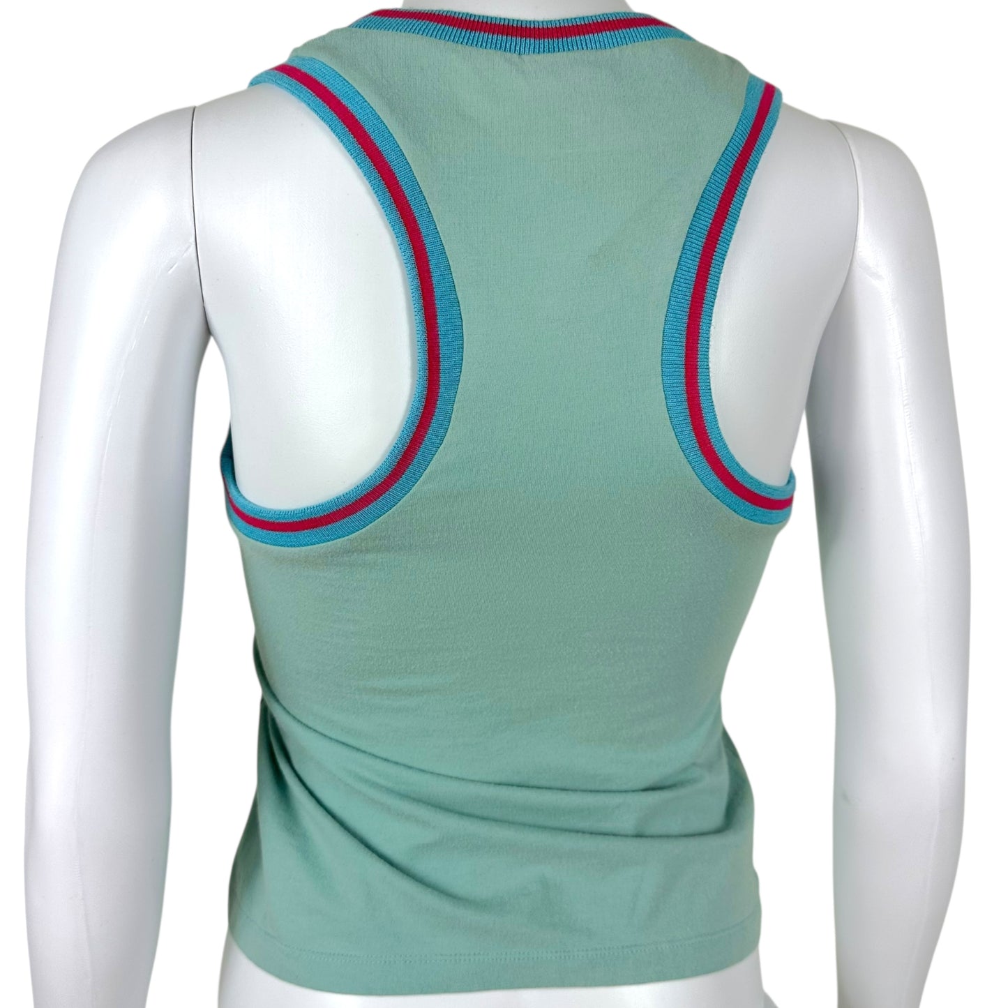 D&G Dolce and Gabbana Blue Logo Tank Top