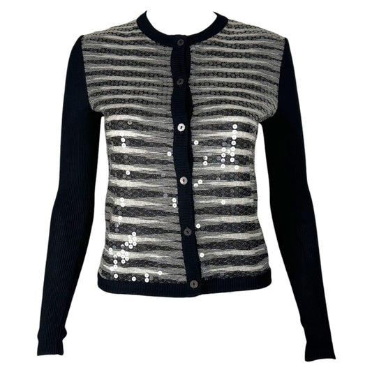 Missoni Black & White Knit Sequin Cardigan