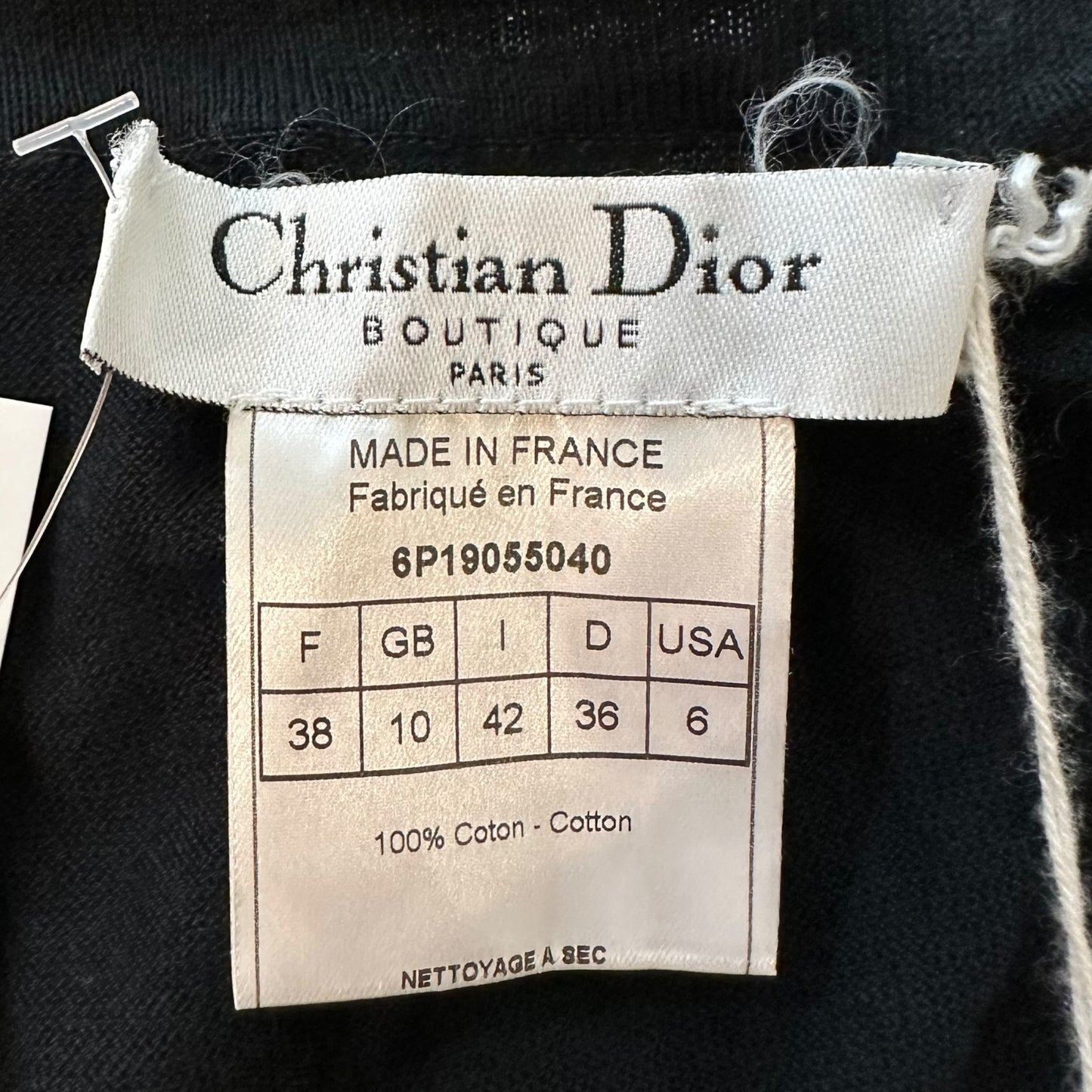 Christian Dior S/S 2006 Black Knit Tank