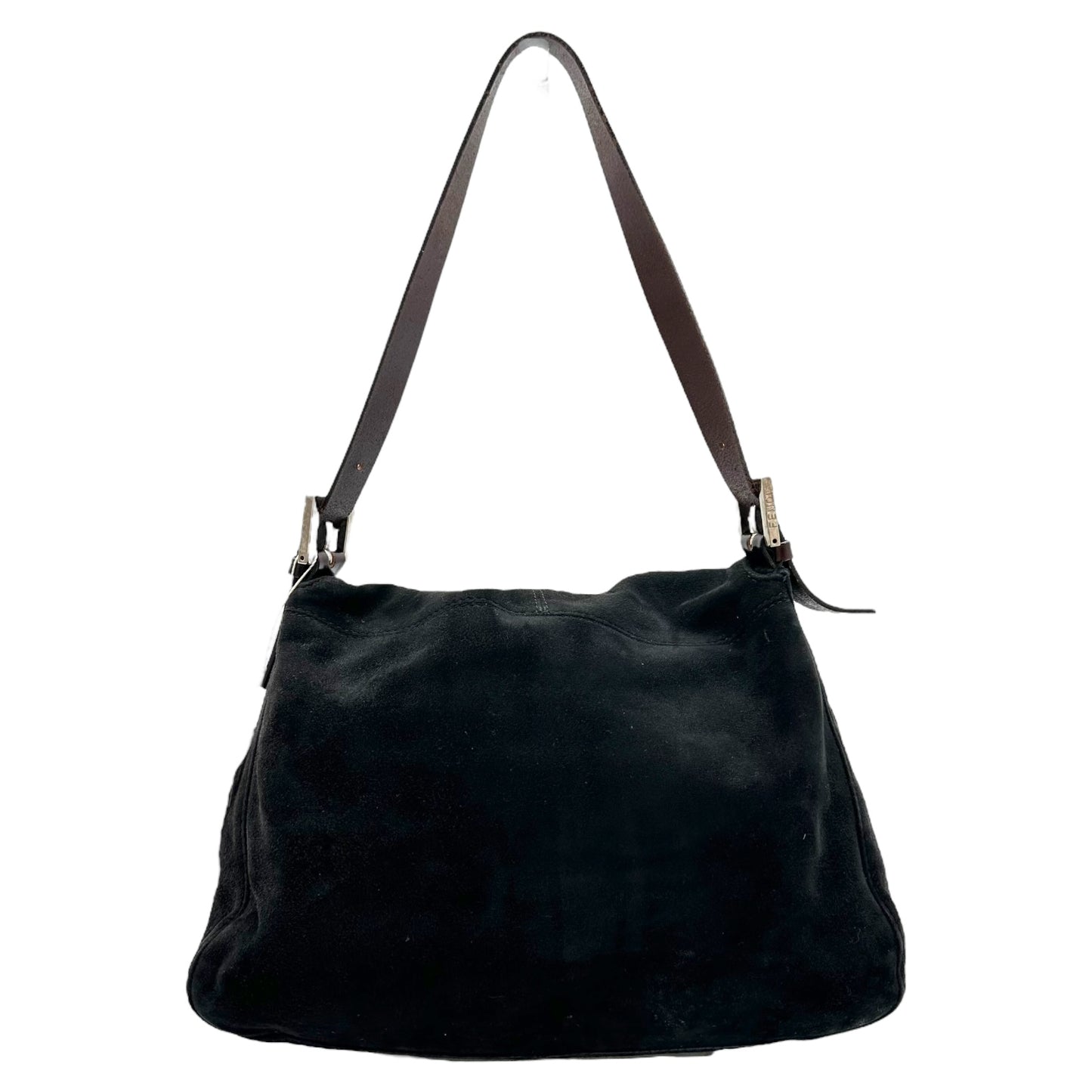 Fendi Black Suede & Brown Leather Mama Baguette Bag