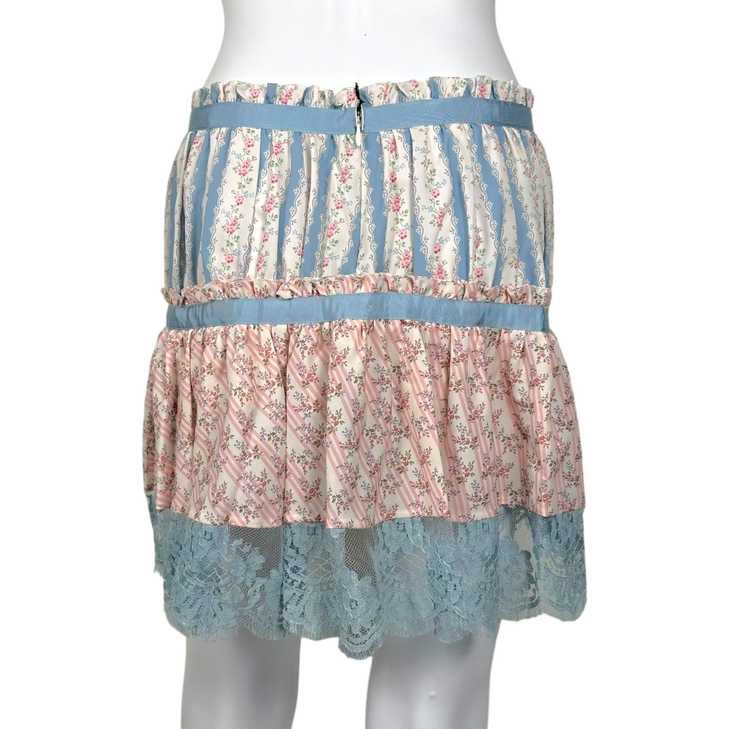 Dsquared2 S/S 2022 Runway Sample Pink & Blue Printed Mini Skirt