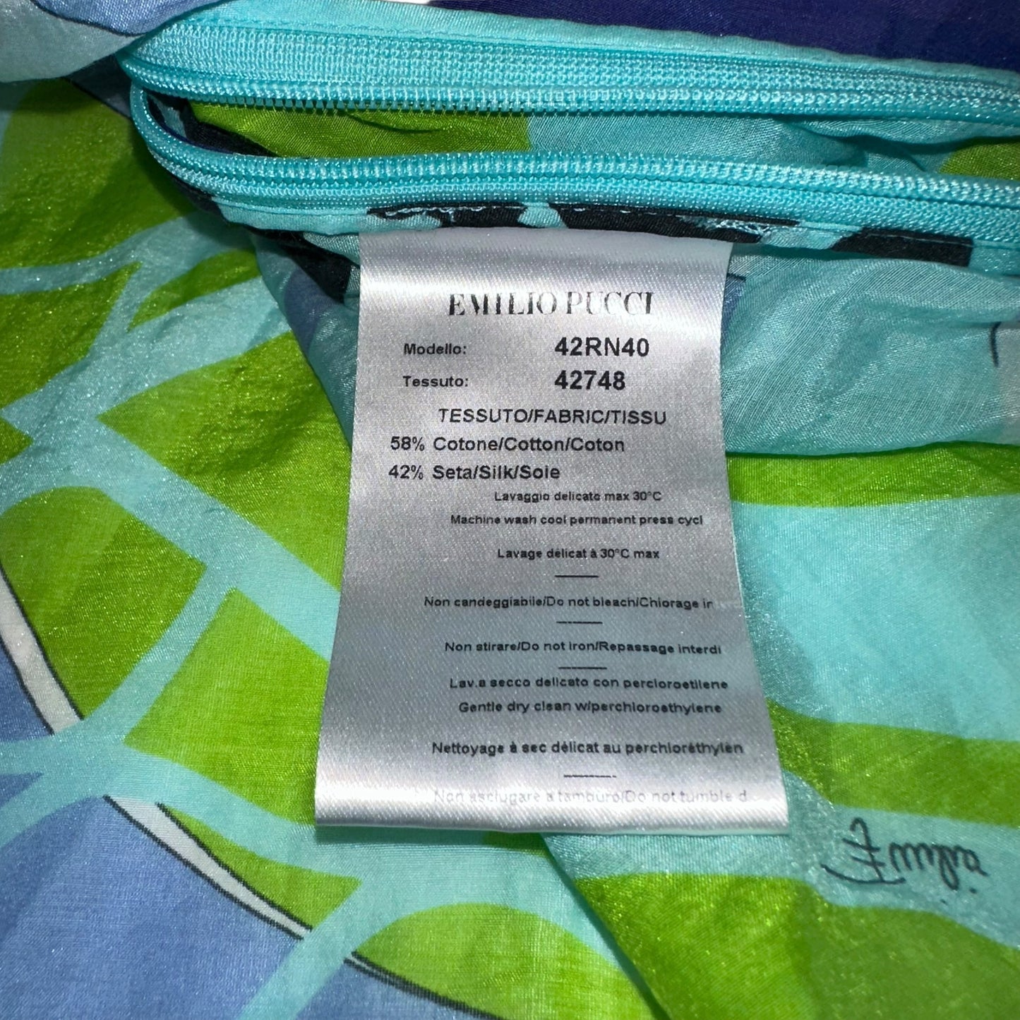 Emilio Pucci Blue Printed Asymmetrical Hem Tank Top - Outfit Repeater