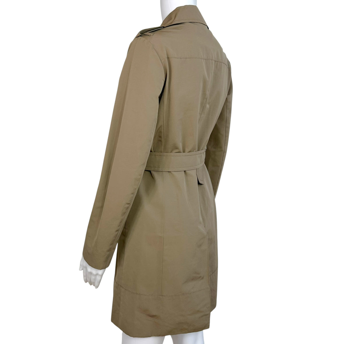 Prada Beige Mid-Length Trench Coat Double-Breasted XS