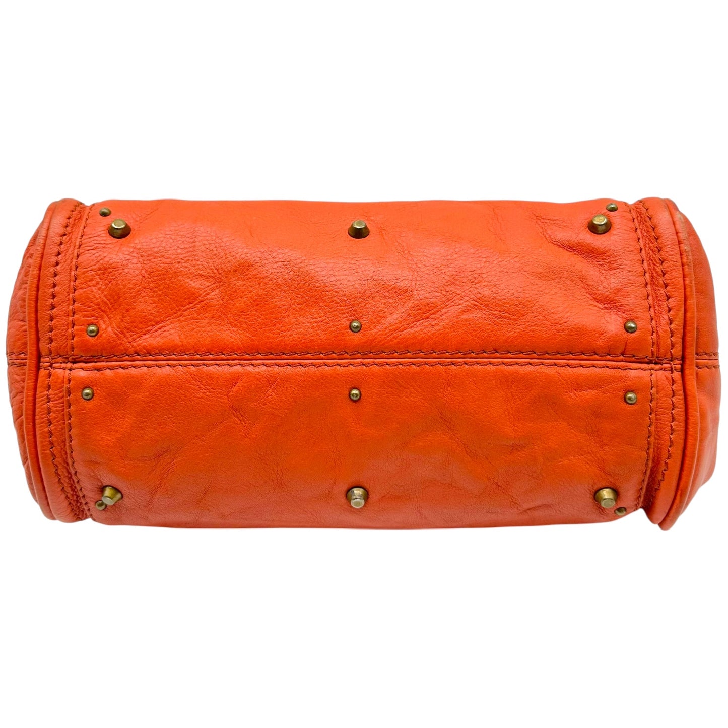 Chloé Terracota Orange & Gold Mini Paddington Shoulder Bag