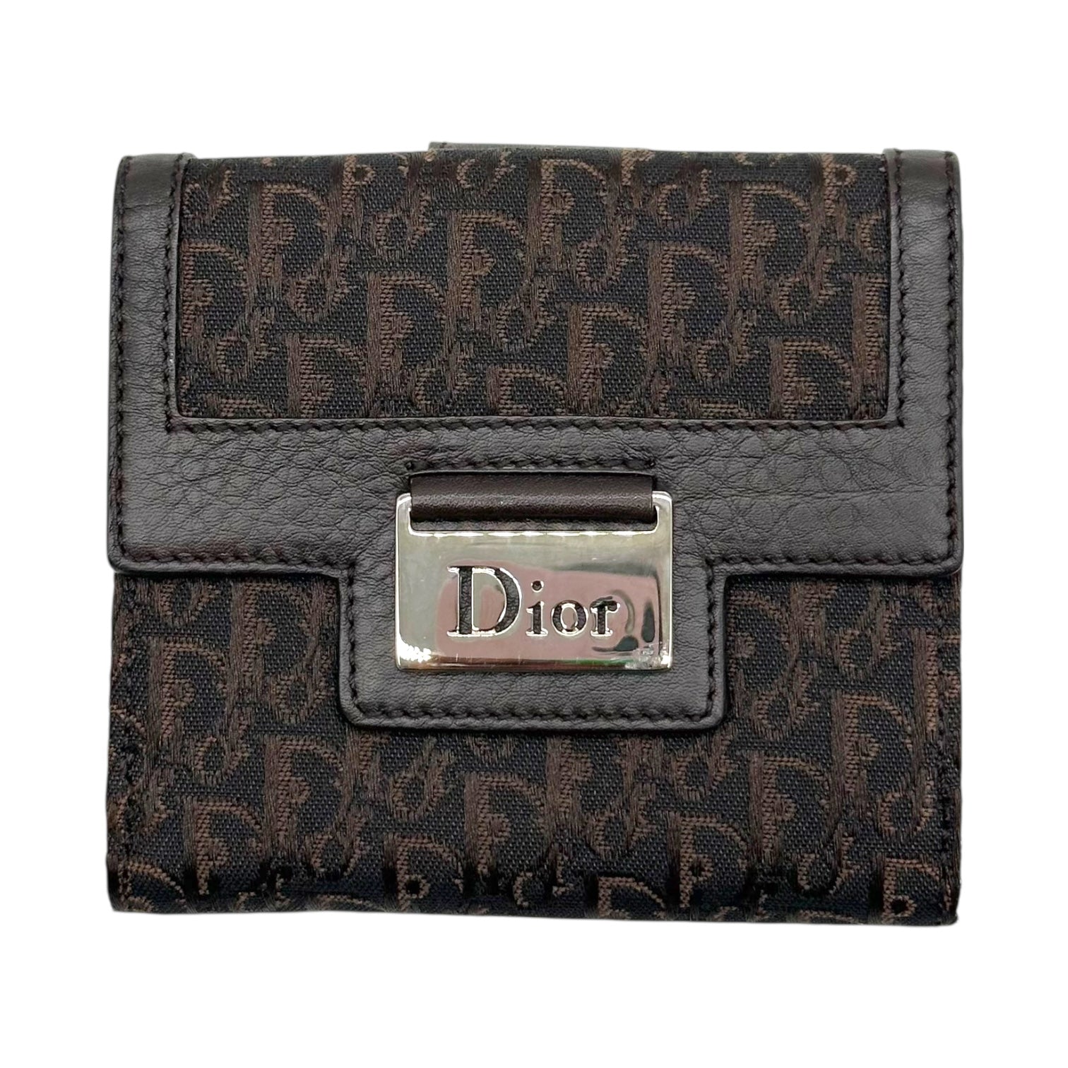 Christian Dior Black Monogram Trotter Bi-fold Wallet - Outfit Repeater