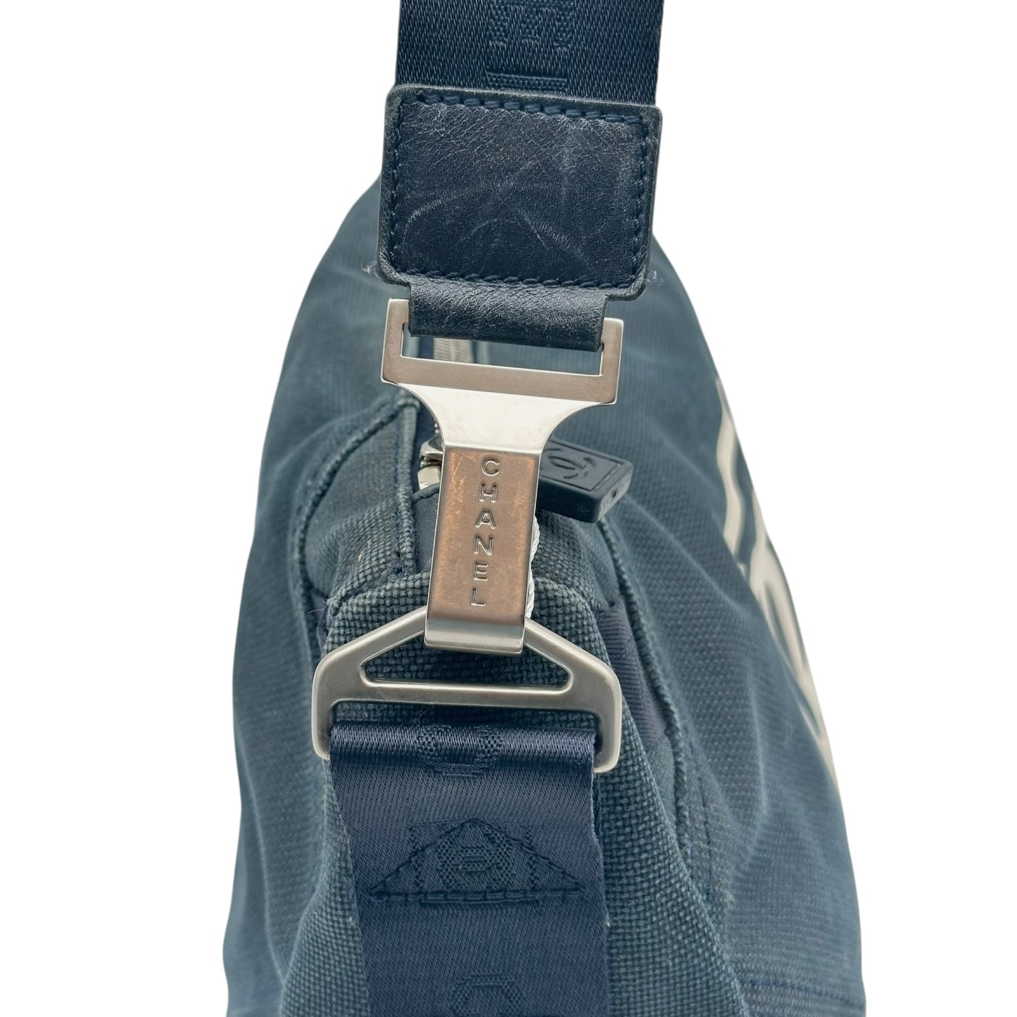 Chanel Sport Navy Blue Canvas Messenger Bag - Outfit Repeater