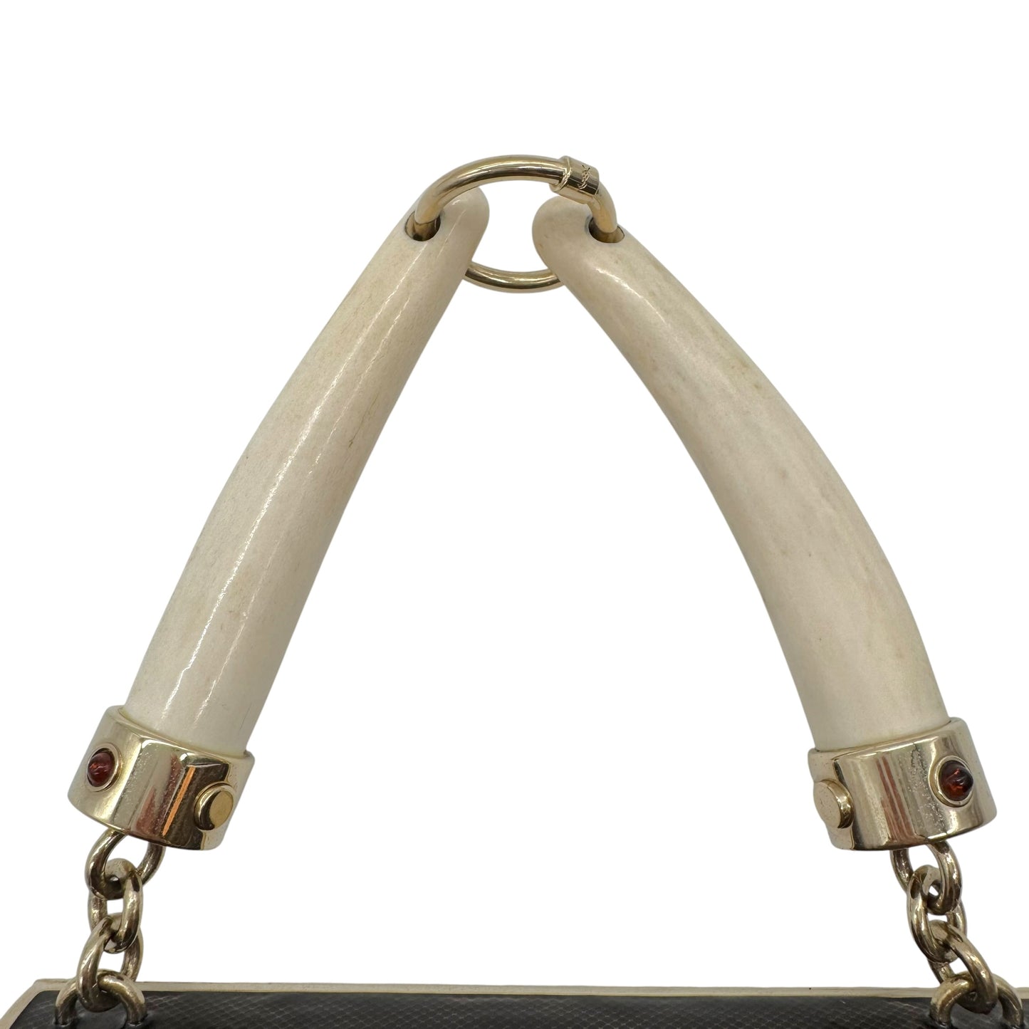 Yves Saint Laurent by Tom Ford Double Horn Mombasa Metal Box Evening Bag RARE