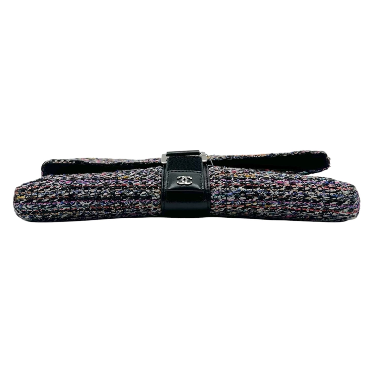 Chanel Multicolor Tweed Quilted Envelope Clutch Bag 2017-18