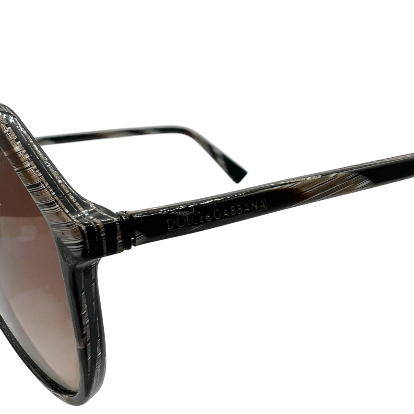 Dolce & Gabbana Printed Aviator Sunglasses w/ Case