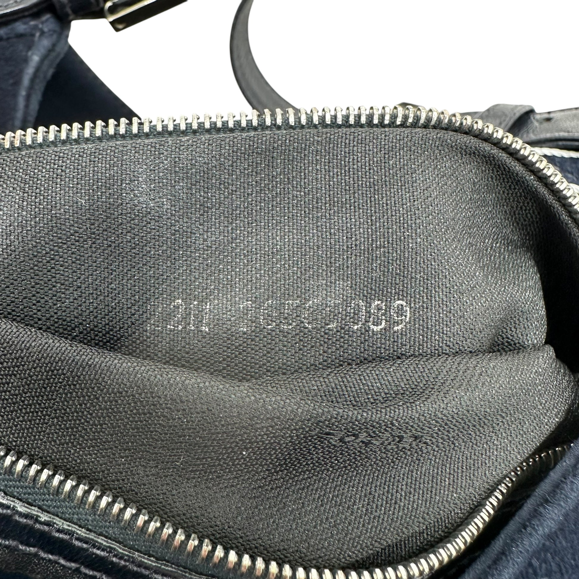 Fendi Navy Blue Suede Baguette Shoulder Bag - Outfit Repeater