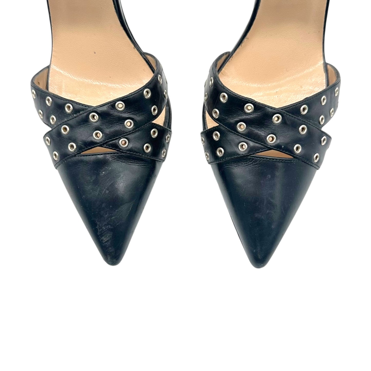 Manolo Blahnik Black Studded Rivet Heels - Outfit Repeater