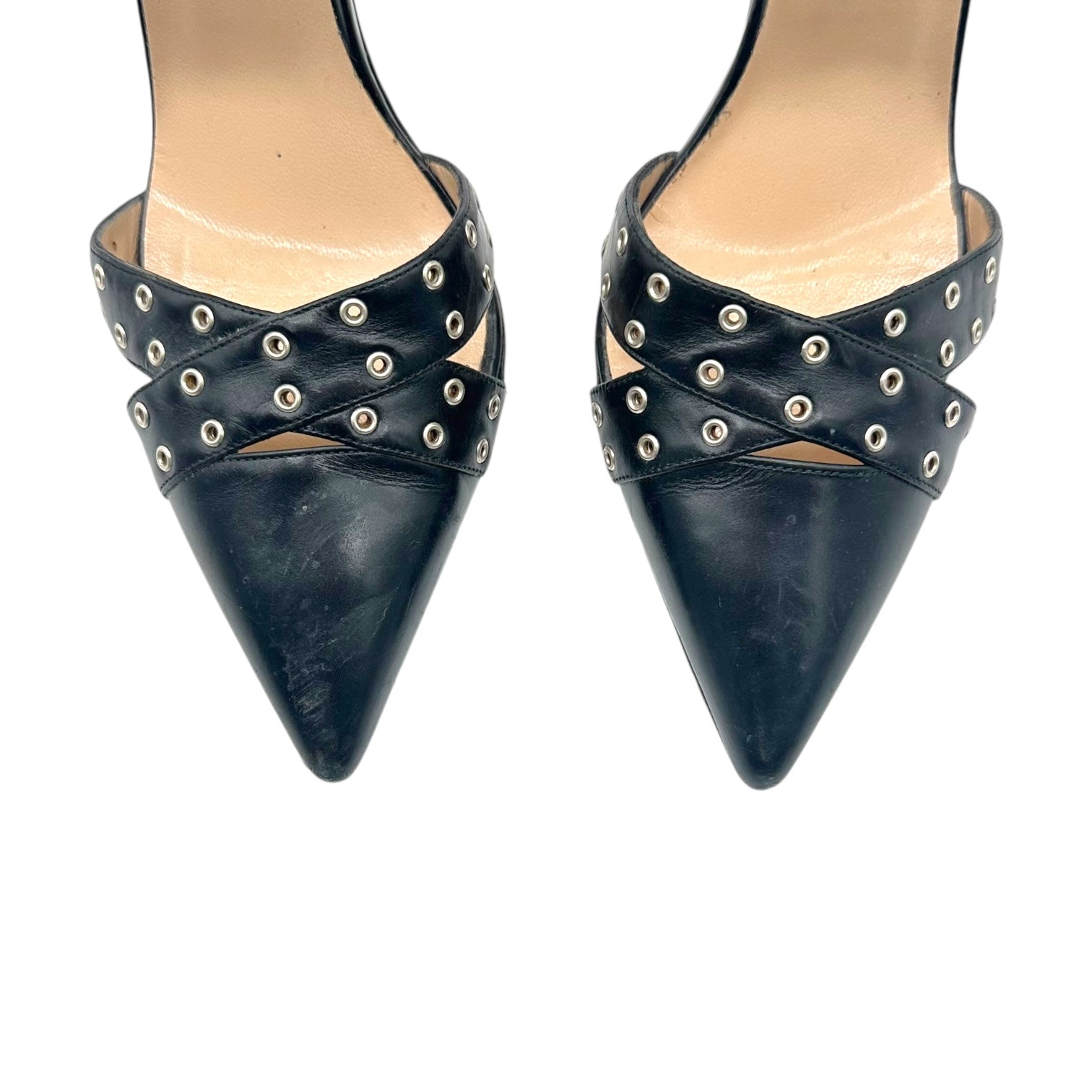 Manolo Blahnik Black Studded Rivet Heels - Outfit Repeater