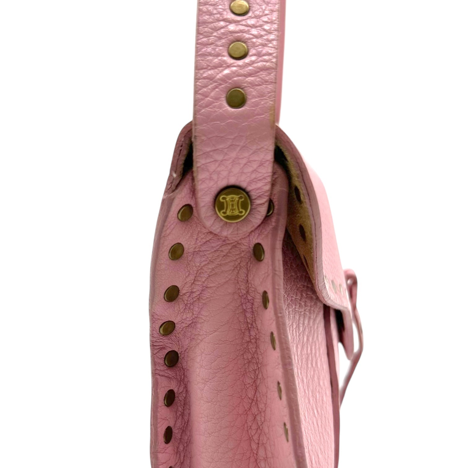 Celine Light Pink Studded Poulbot Bag