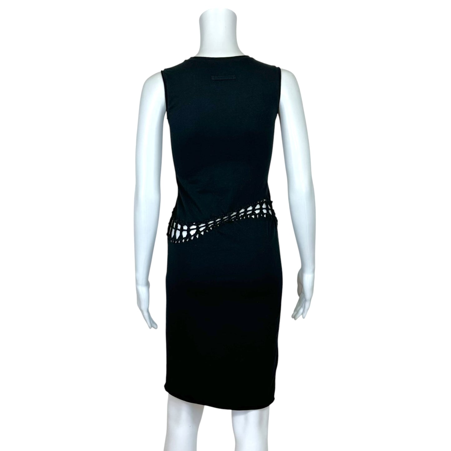 Jean Paul Gaultier S/S 2001 Black Cut-Out Midi Dress