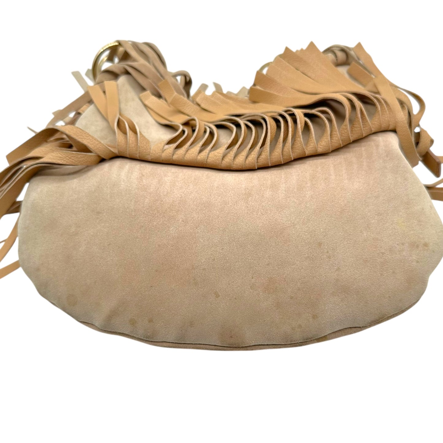 Yves Saint Laurent Rive Gauche by Tom Ford Tan Suede Fringe Shoulder Bag