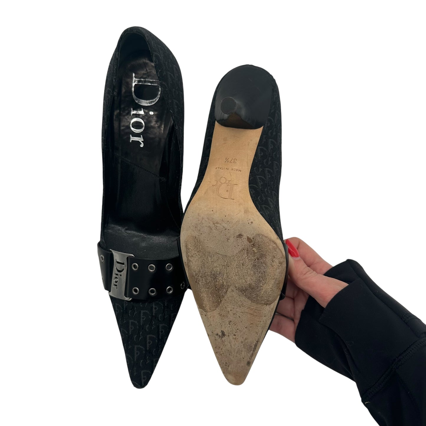 Christian Dior Street Chic Black Monogram Heels - Outfit Repeater