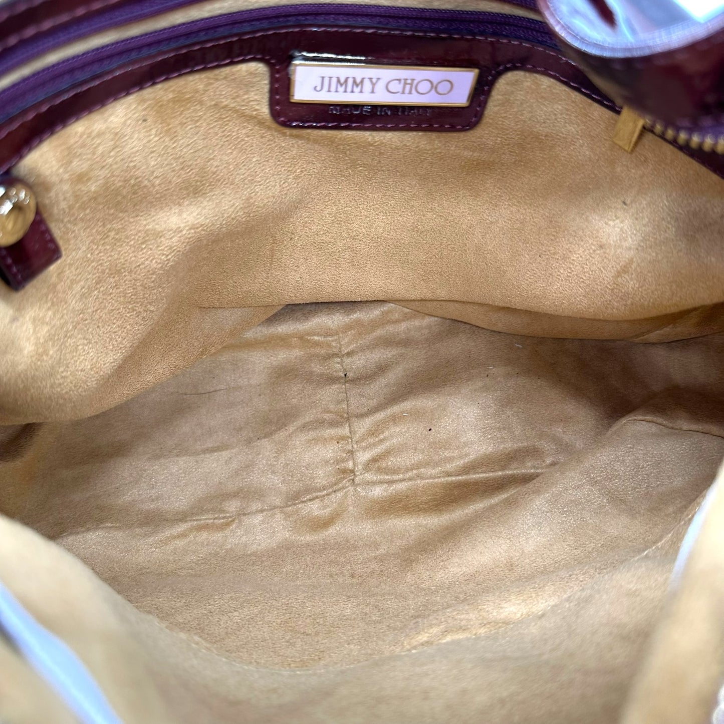 Jimmy Choo Tiger Print Patent Leather Hobo Bag